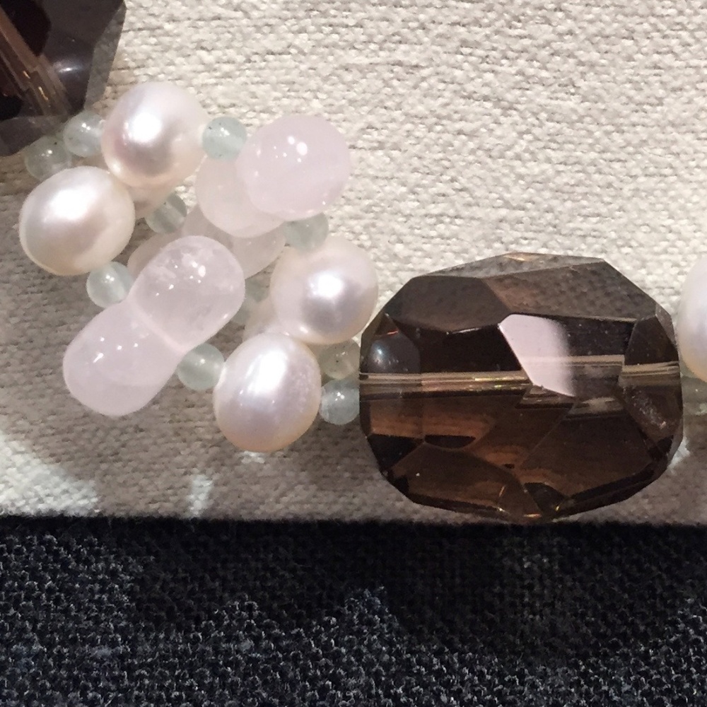 Euc Ross-Simons Multi-Gem Cluster With Quartz Nug… - image 2